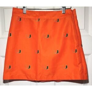 Women's University of MIAMI HURRICANES Orange Skirt - Size 2